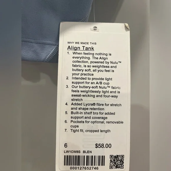 NWT Lululemon Align Top - Picture 7 of 9